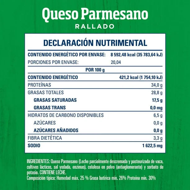 QUESO PARMESANO KRAFT 2.04KG /4 pz