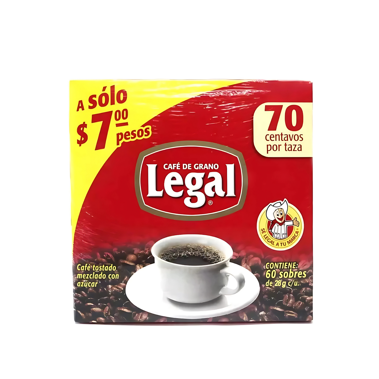 CAFE DE GRANO LEGAL SOBRE 28GR