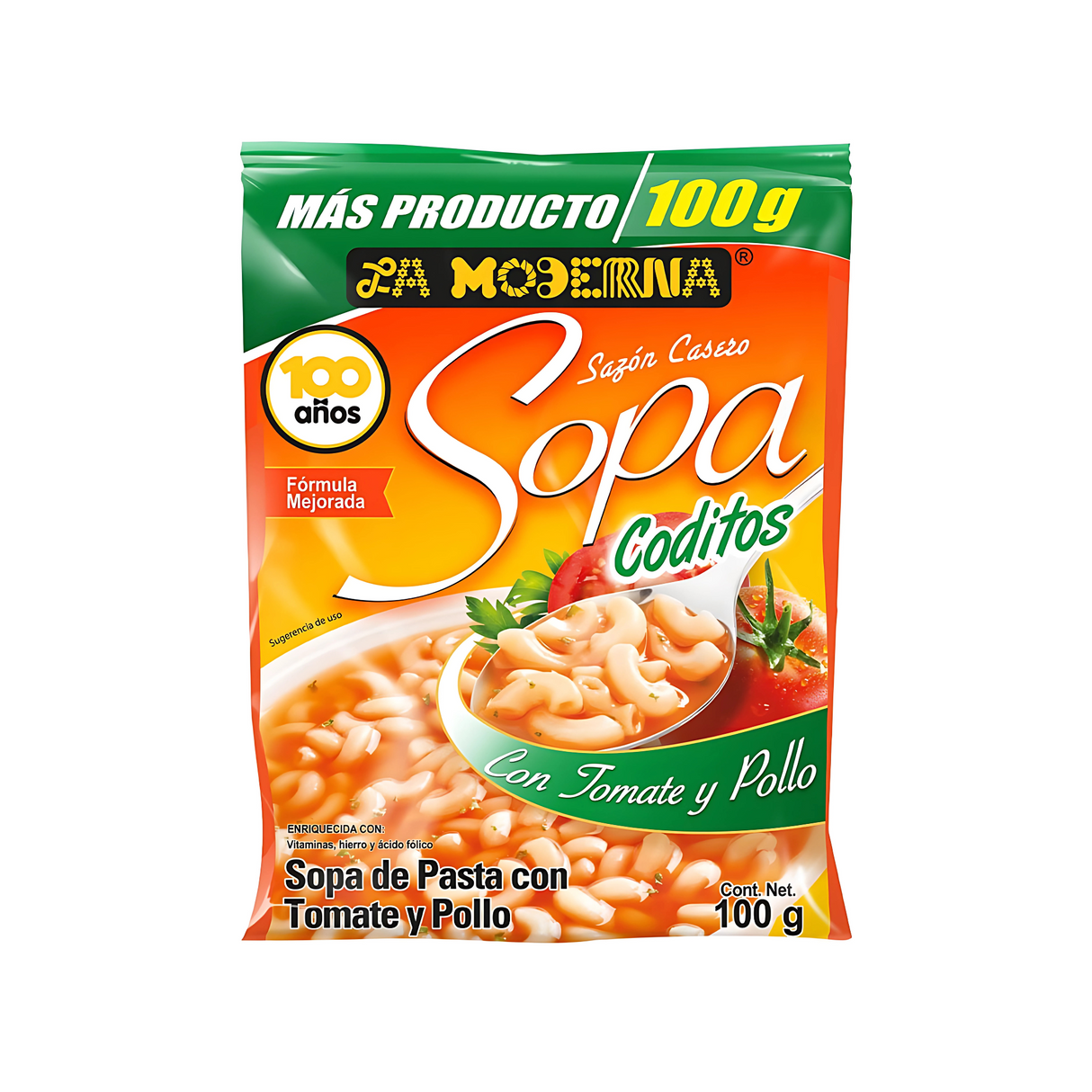 LA MODERNA INSTANTANEA CODITOS 100GR