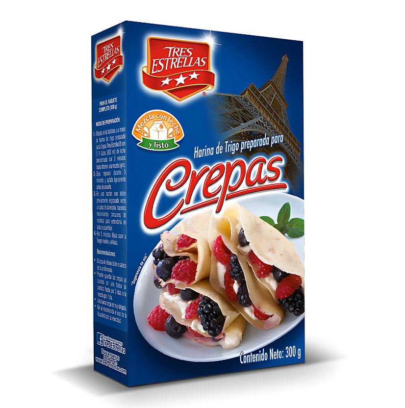 HARINA CREPAS TRES ESTRELLAS 300G