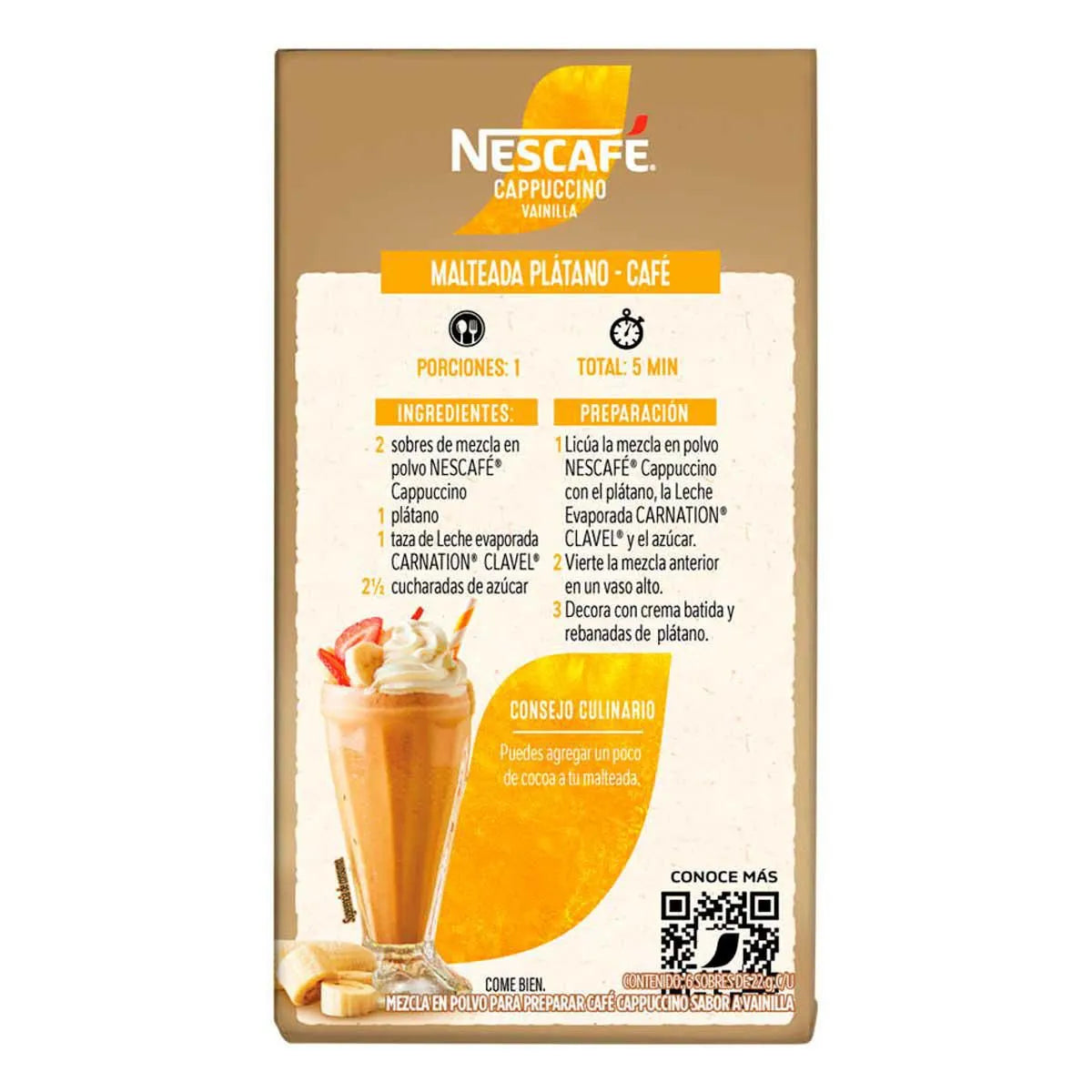 NESCAFE CAPPUCCINO VAINILLA 6/6/22GR CJ
