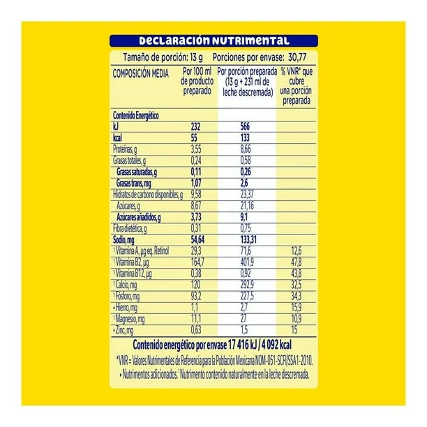 Caja de 24 Piezas de 400 GR c/u de Chocolate Nesquik