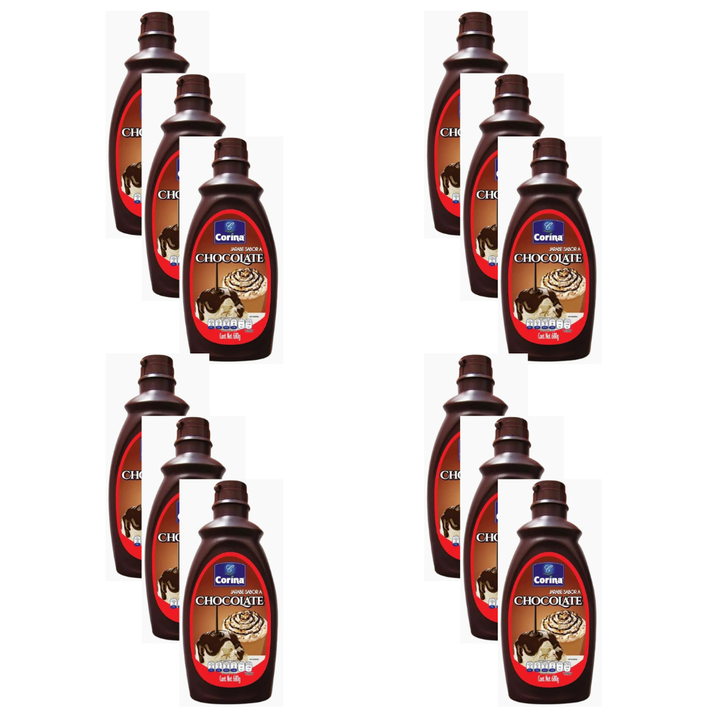 Caja de 12 Piezas de 680GR c/u de Jarabe Chocolate Corina