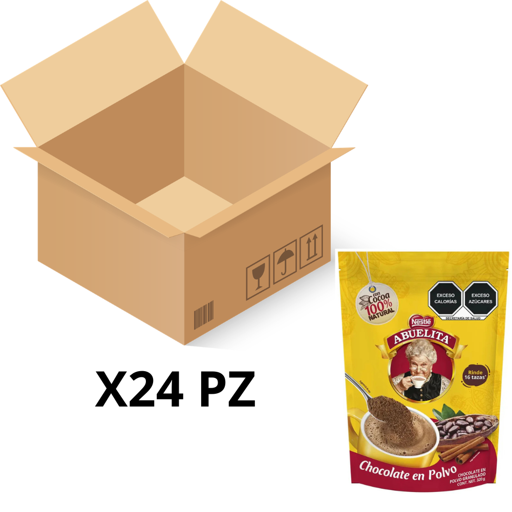 Caja de 24 Piezas de 320 GR c/u de Chocolate Granulado Abuelita