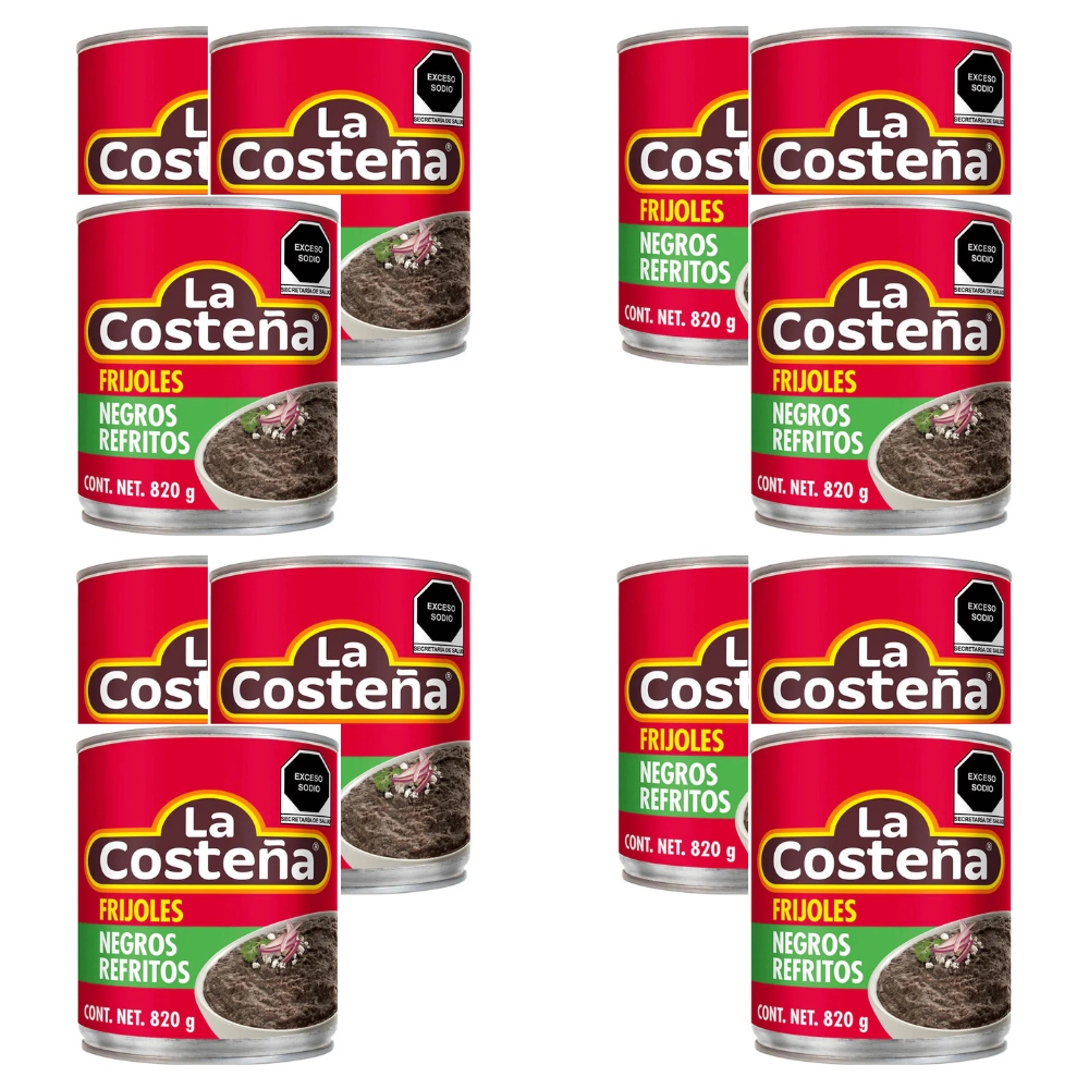 Frijoles La Costeña Negros Refritos - Diferentes Presentaciones