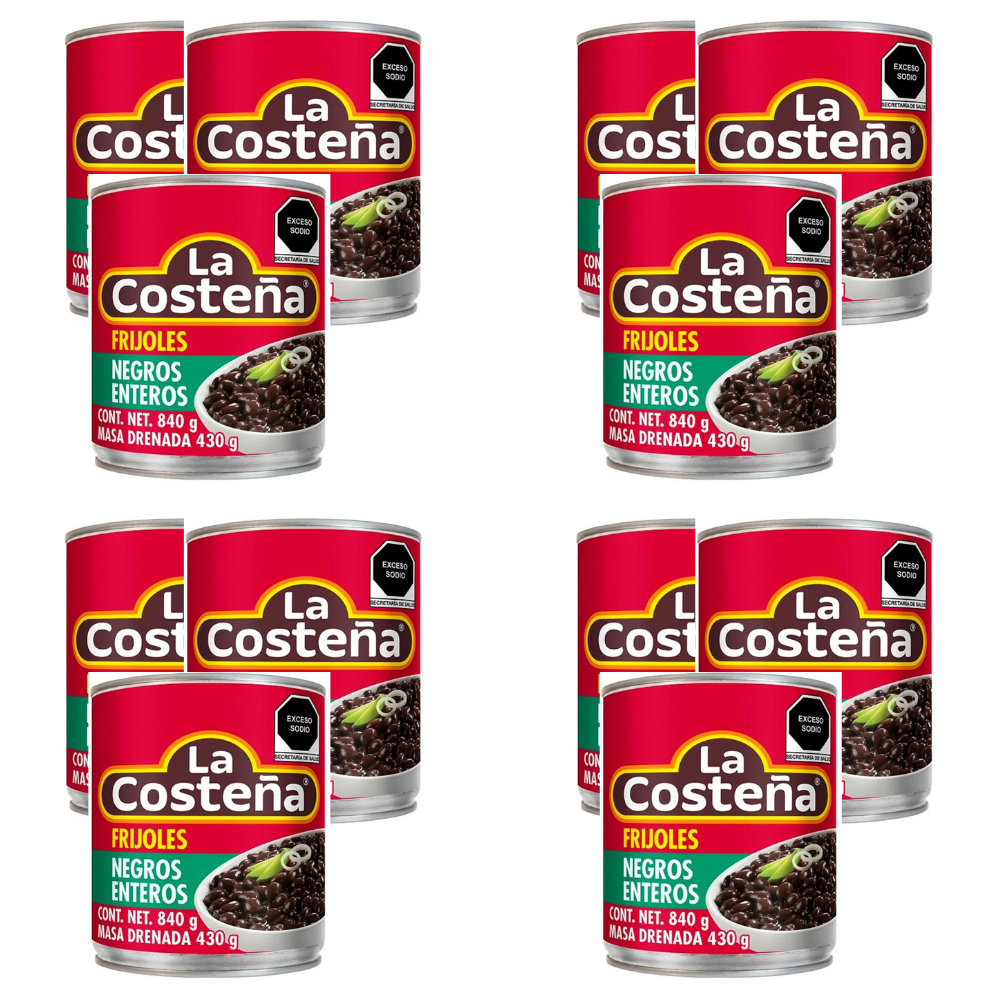 Frijoles La Costeña Negros Enteros - Diferentes Presentaciones