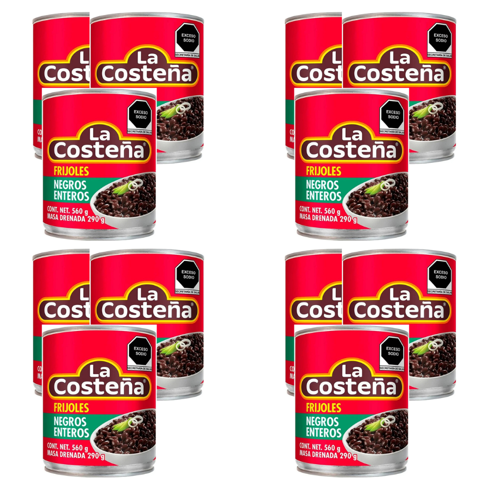 Frijoles La Costeña Negros Enteros - Diferentes Presentaciones