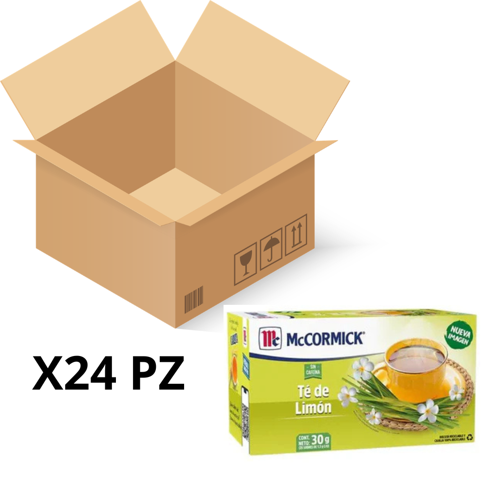 Caja de 24 Piezas de 25 PZ c/u de Te Mccormick Limon