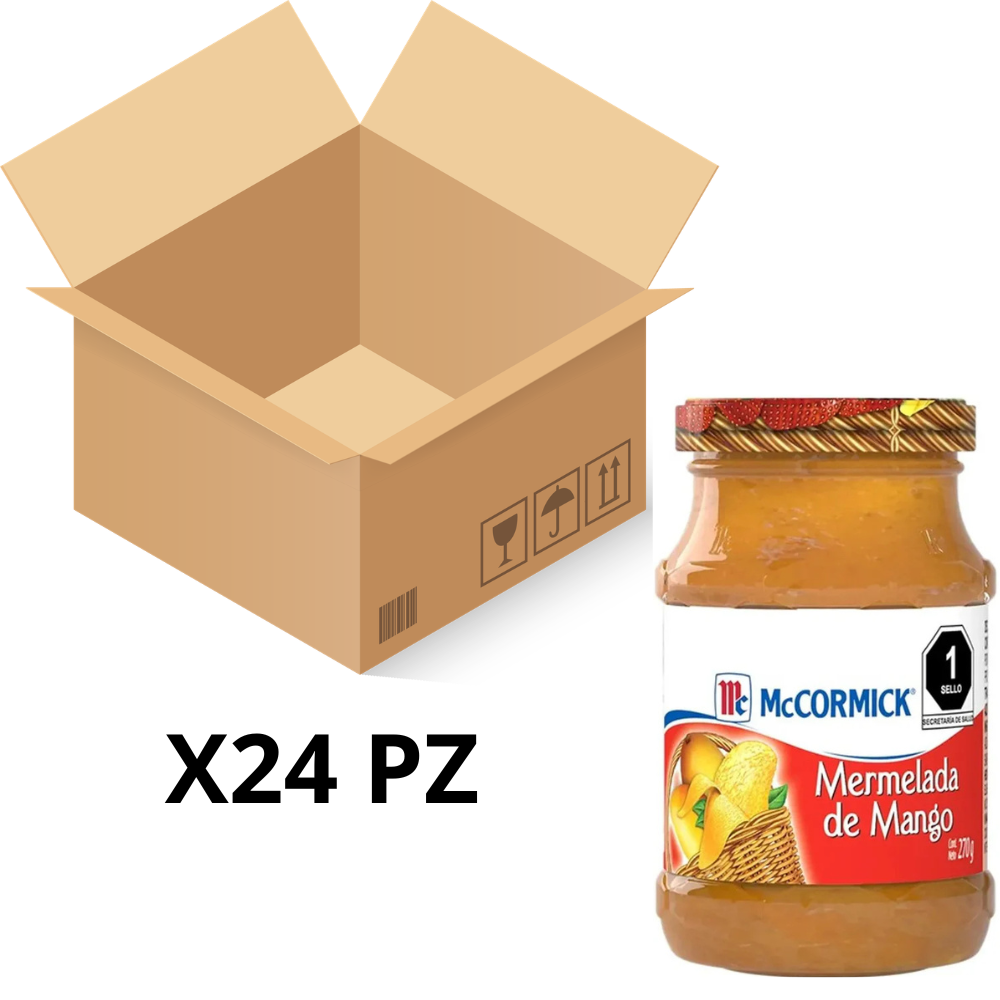 Caja de 24 Piezas de 270 GR c/u de Mermelada Mccormick Mango