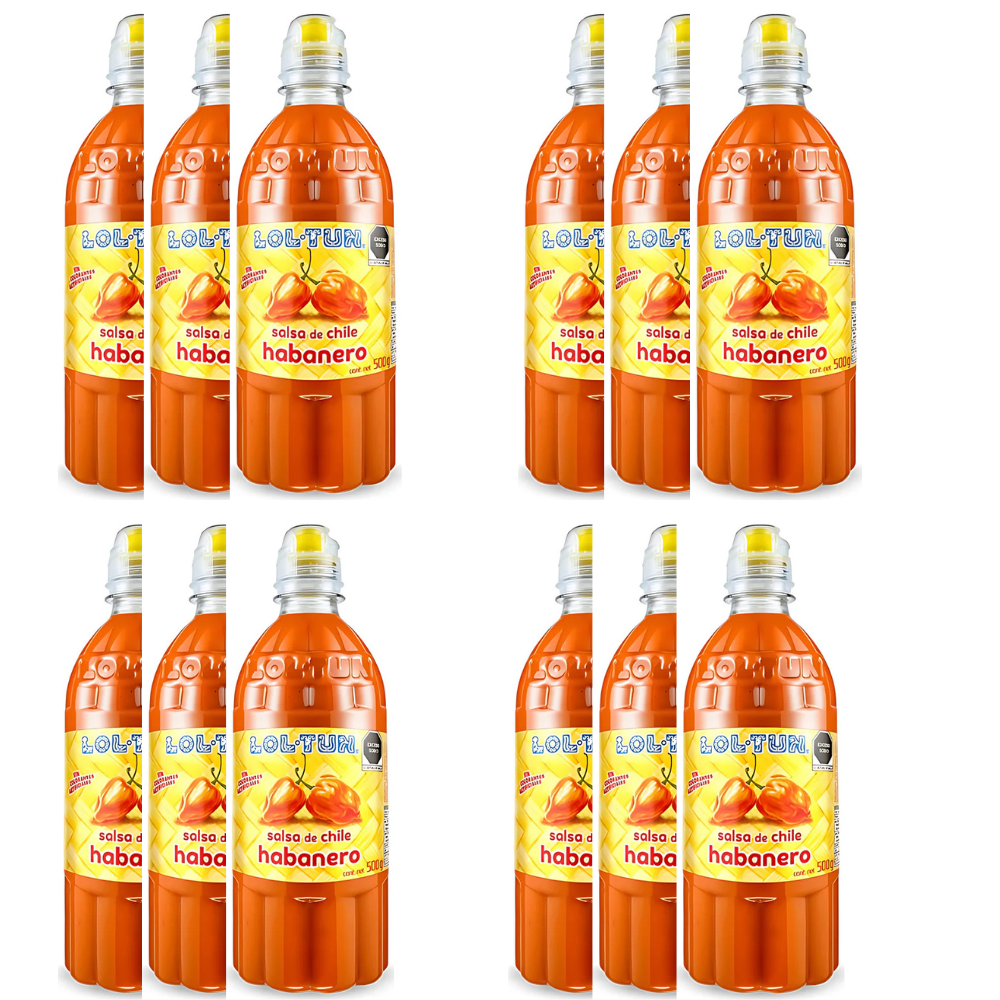 SALSA HABANERO ROJA LOL-TUN 12/500GR CJ
