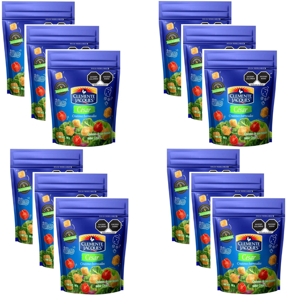 Caja de 12 Piezas de 142GR c/u de Crutones Cesar Clemente Jacques