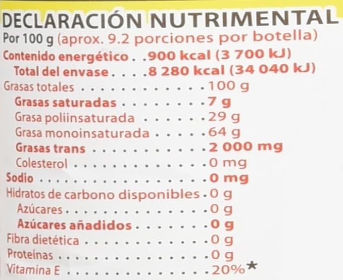 Aceite 1-2-3 - Diferentes Presentaciones
