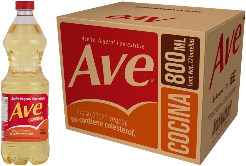 Caja de 12 Piezas de 800ML c/u de Aceite Ave 800Ml