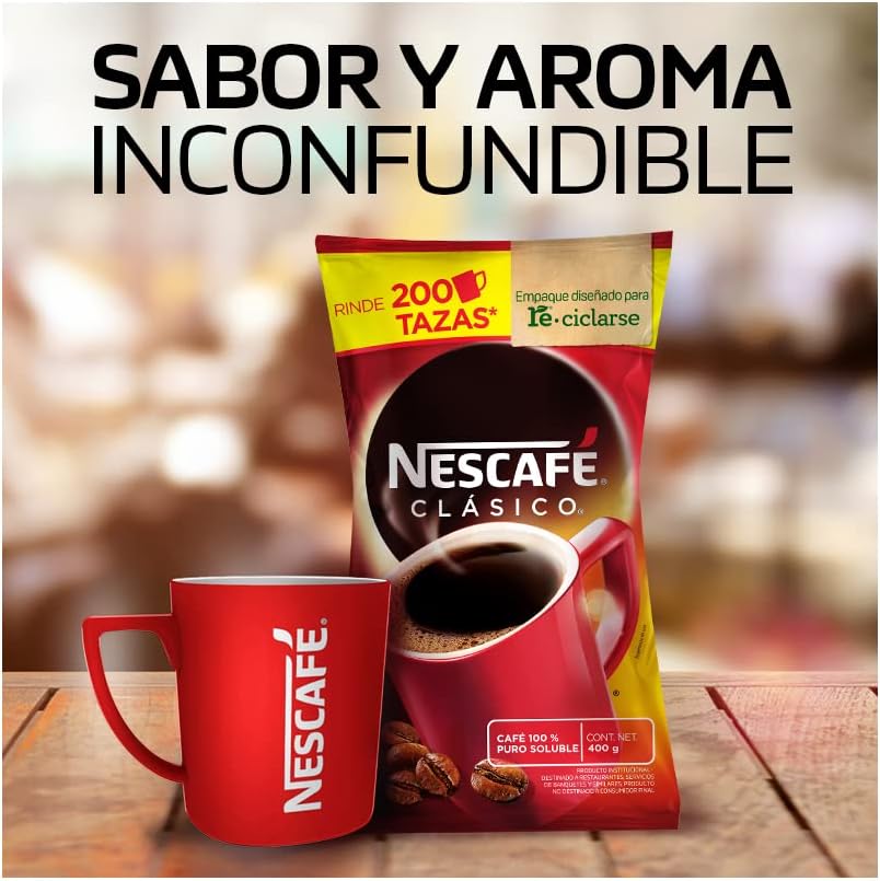Caja de 5 piezas de 400 gr c/u Cafe clasico Nescafe