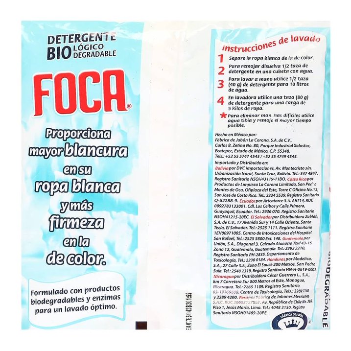 DETERGENTE EN POLVO FOCA 10/1KG CJ