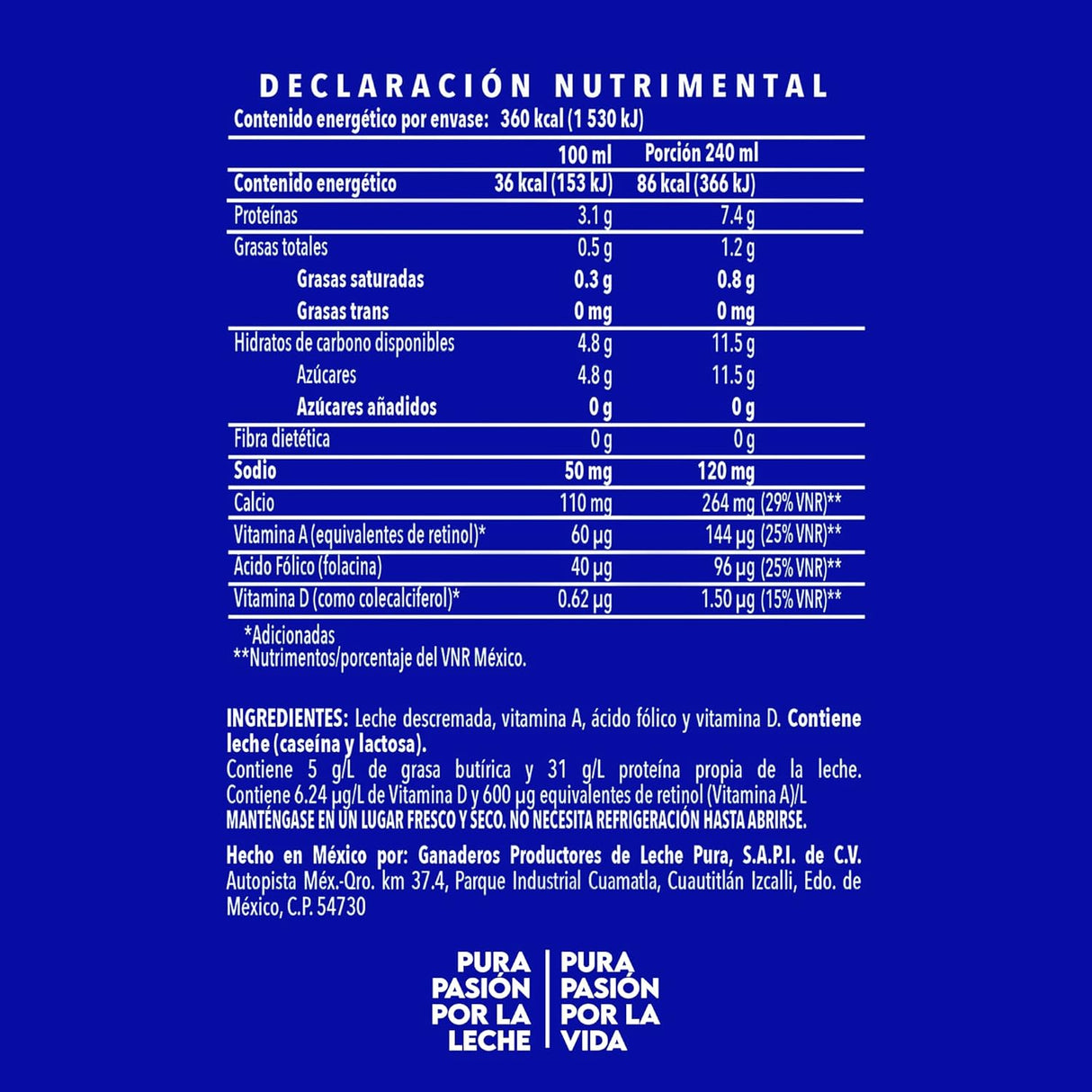 Caja de 12 piezas de 1LT c/u de Leche Alpura Light