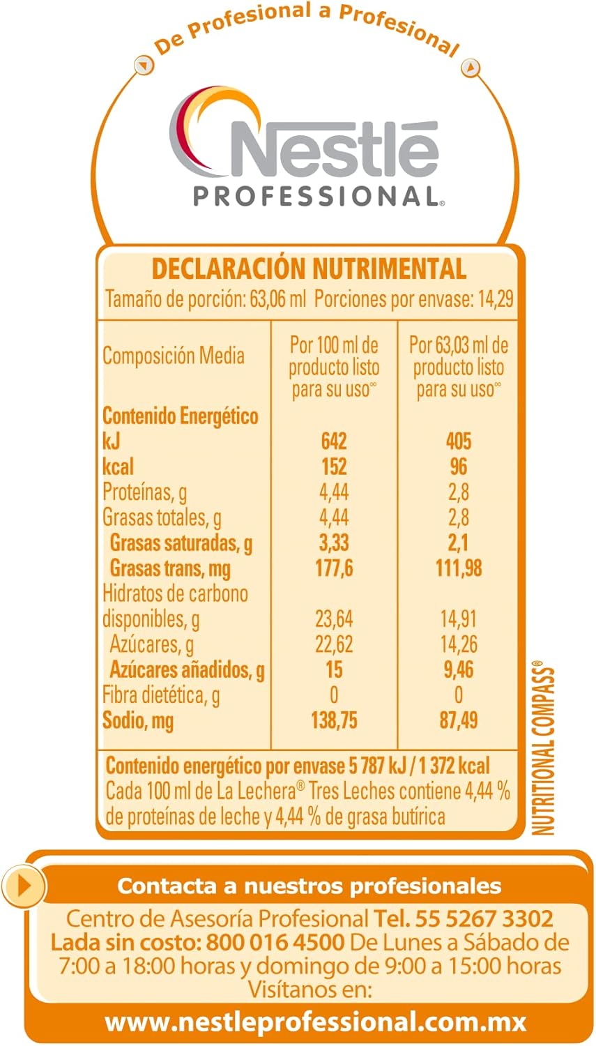 Caja de 12 Piezas de 1 KG c/u de La Lechera Tres Leches