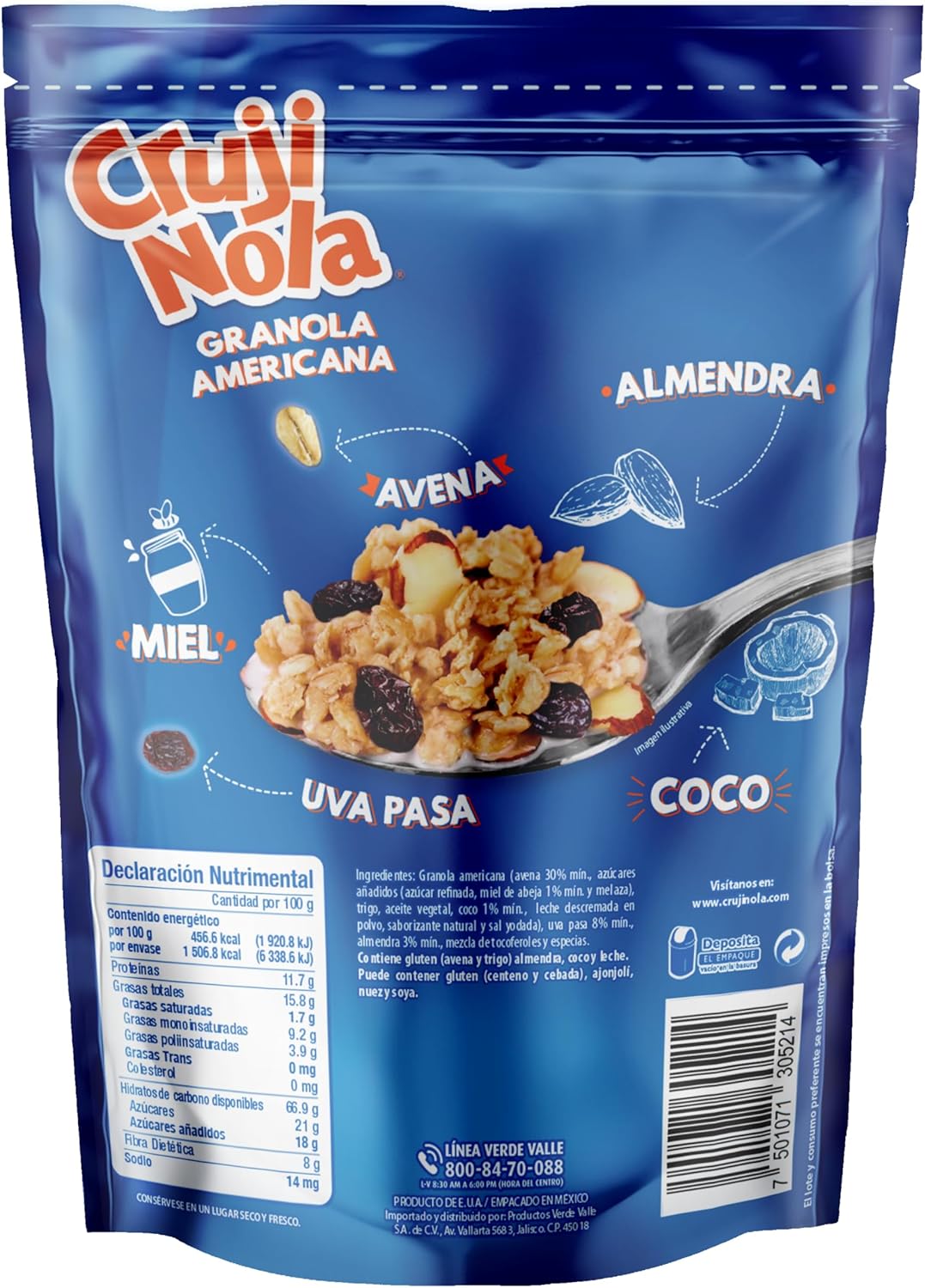 GRANOLA CRUJINOLA AMERICANA 14/330GR CJ