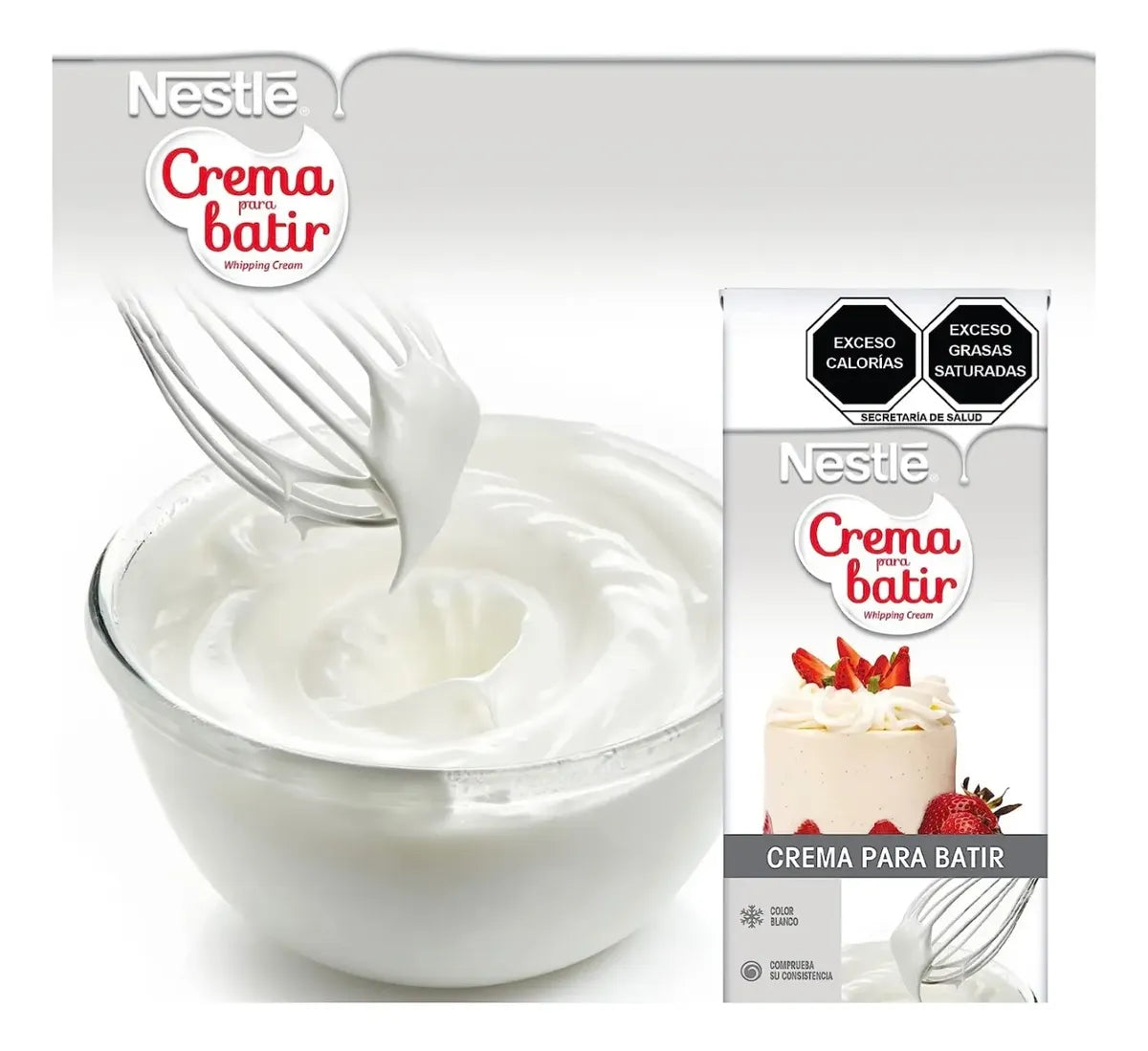 Caja de 12 Piezas de 950 ML c/u de Crema Para Batir Nestle