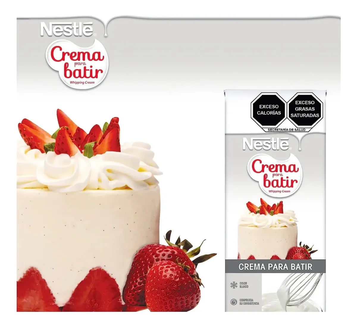 Caja de 12 Piezas de 950 ML c/u de Crema Para Batir Nestle