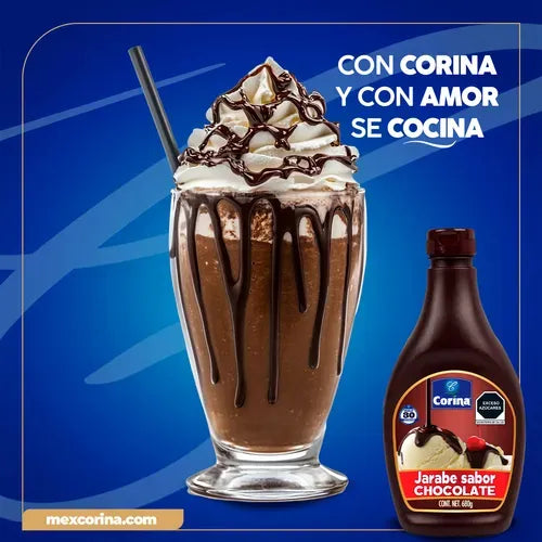 Caja de 12 Piezas de 680GR c/u de Jarabe Chocolate Corina
