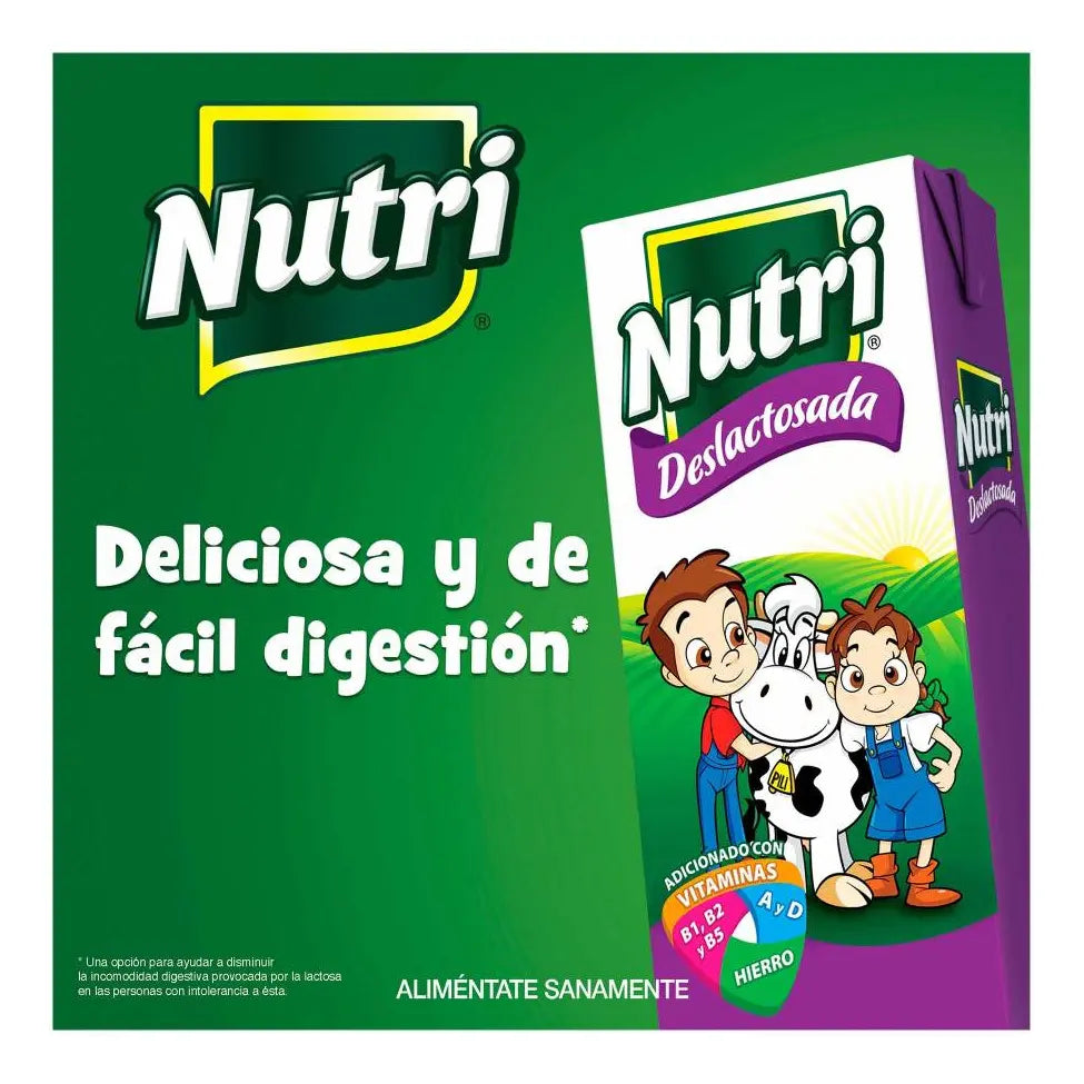 Caja de 12 Piezas de 1LT c/u de Leche Nutrileche Deslactosada