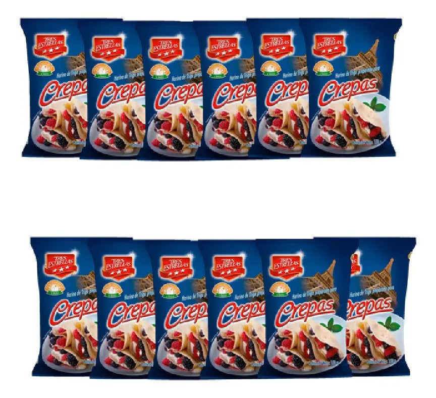 Harina Para Crepas Tres Estrellas 12pz/150gr CJ