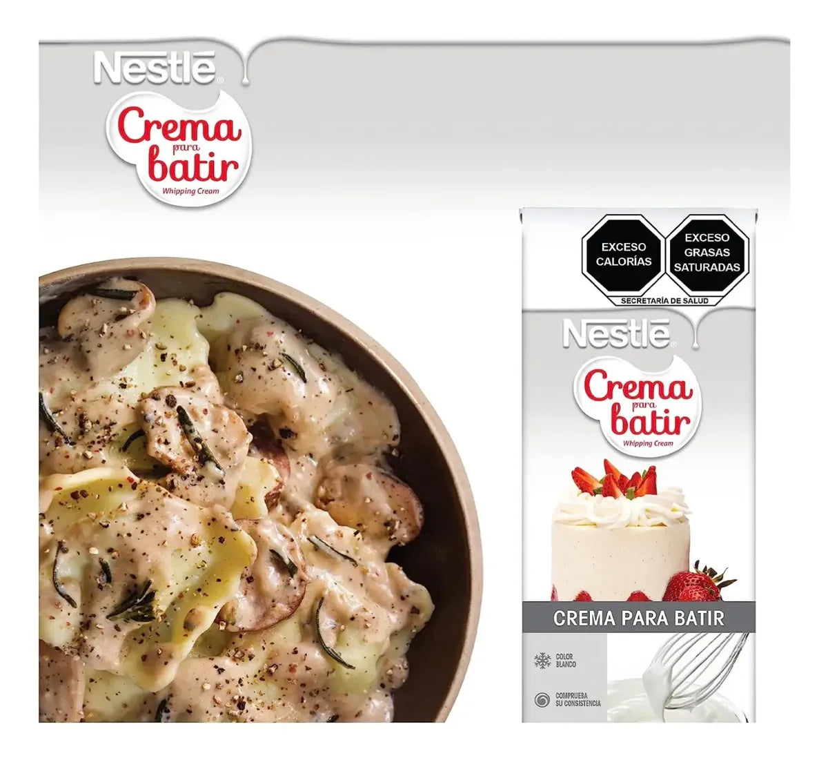 Caja de 12 Piezas de 950 ML c/u de Crema Para Batir Nestle