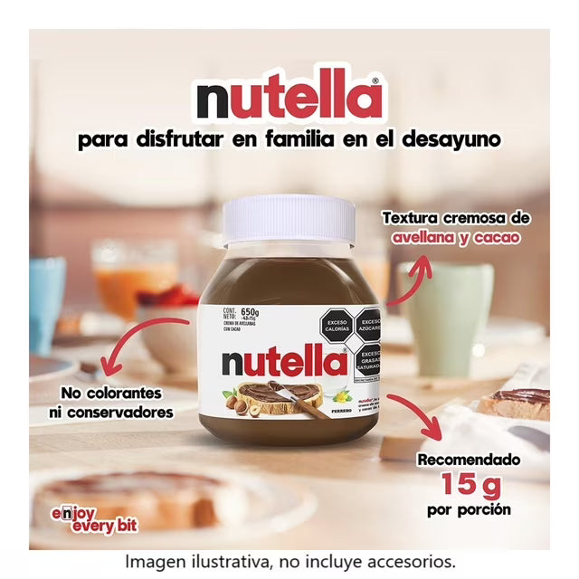 CREMA DE AVELLANA NUTELLA 12/650GR CJ