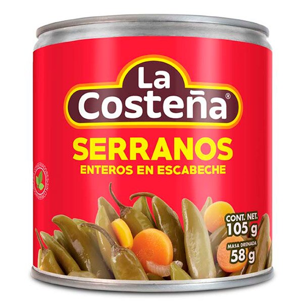 Chiles serranos en lata La Costeña