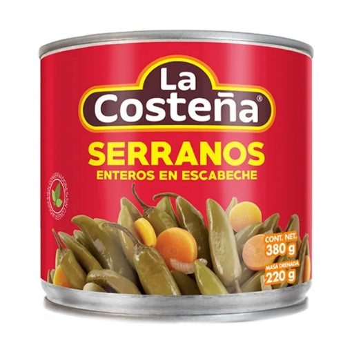 Chiles serranos en lata La Costeña