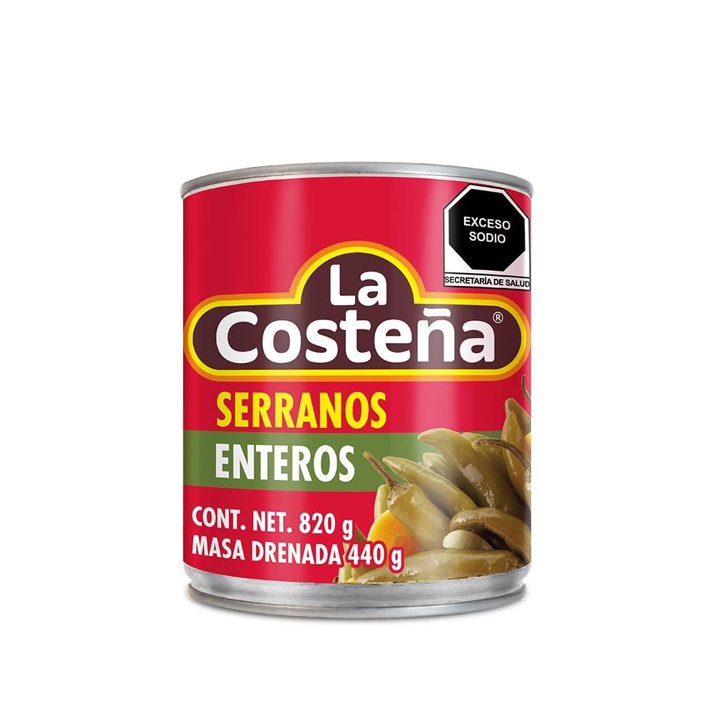 Chiles serranos en lata La Costeña