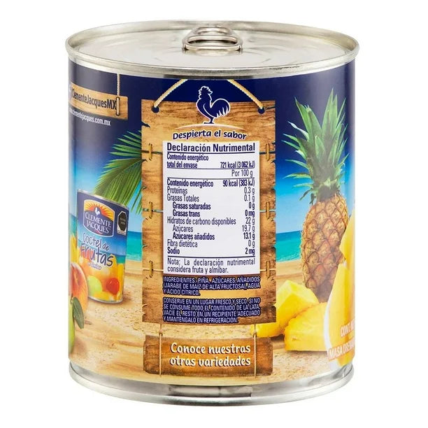 Caja de 12 Piezas de 800GR c/u de Rebanadas Piña Almibar Clemente Jacques