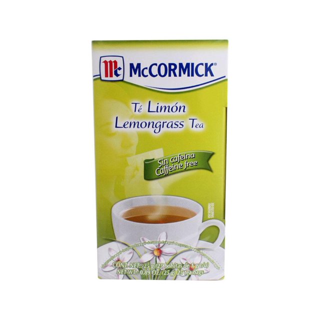 Caja de 24 Piezas de 25 PZ c/u de Te Mccormick Limon