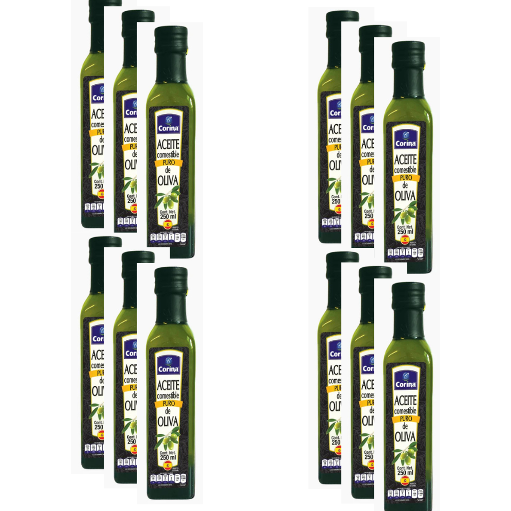 Caja de 12 Piezas de 250ML c/u de Aceite De Olivo Corina