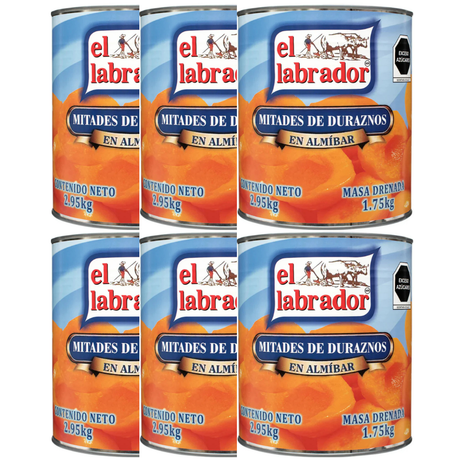 Caja de 12 Piezas de 825GRS c/u de Duraznos En Almibar El Labrador