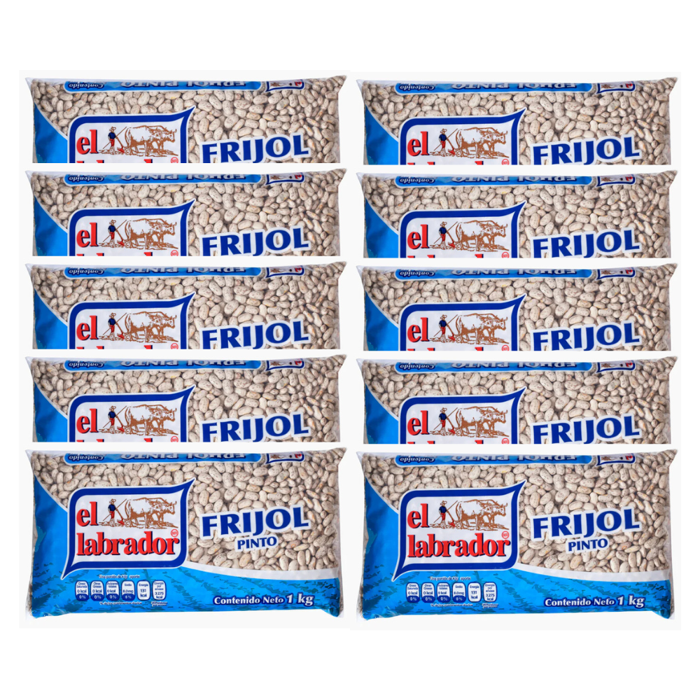 Bulto de 10 Paquetes de 1KG c/u de Frijol Pinto El Labrador