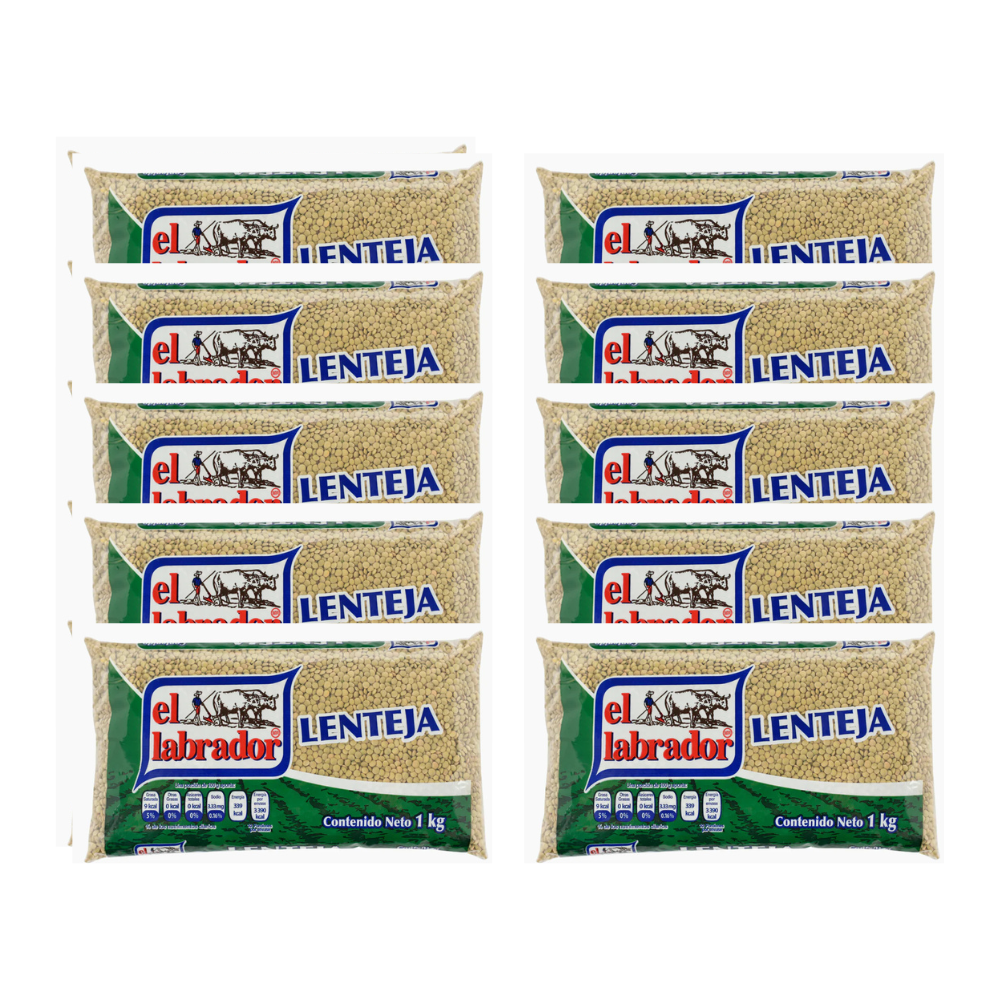 Bulto de 10 Paquetes de 1KG c/u de Lentejas El Labrador