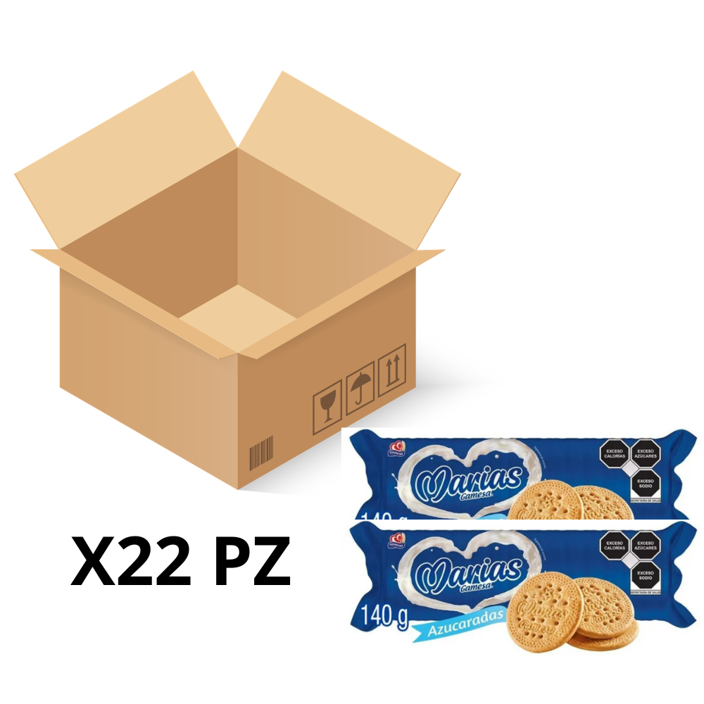 Caja de 22 Piezas de 144GR c/u de Galletas Marias Azucaradas
