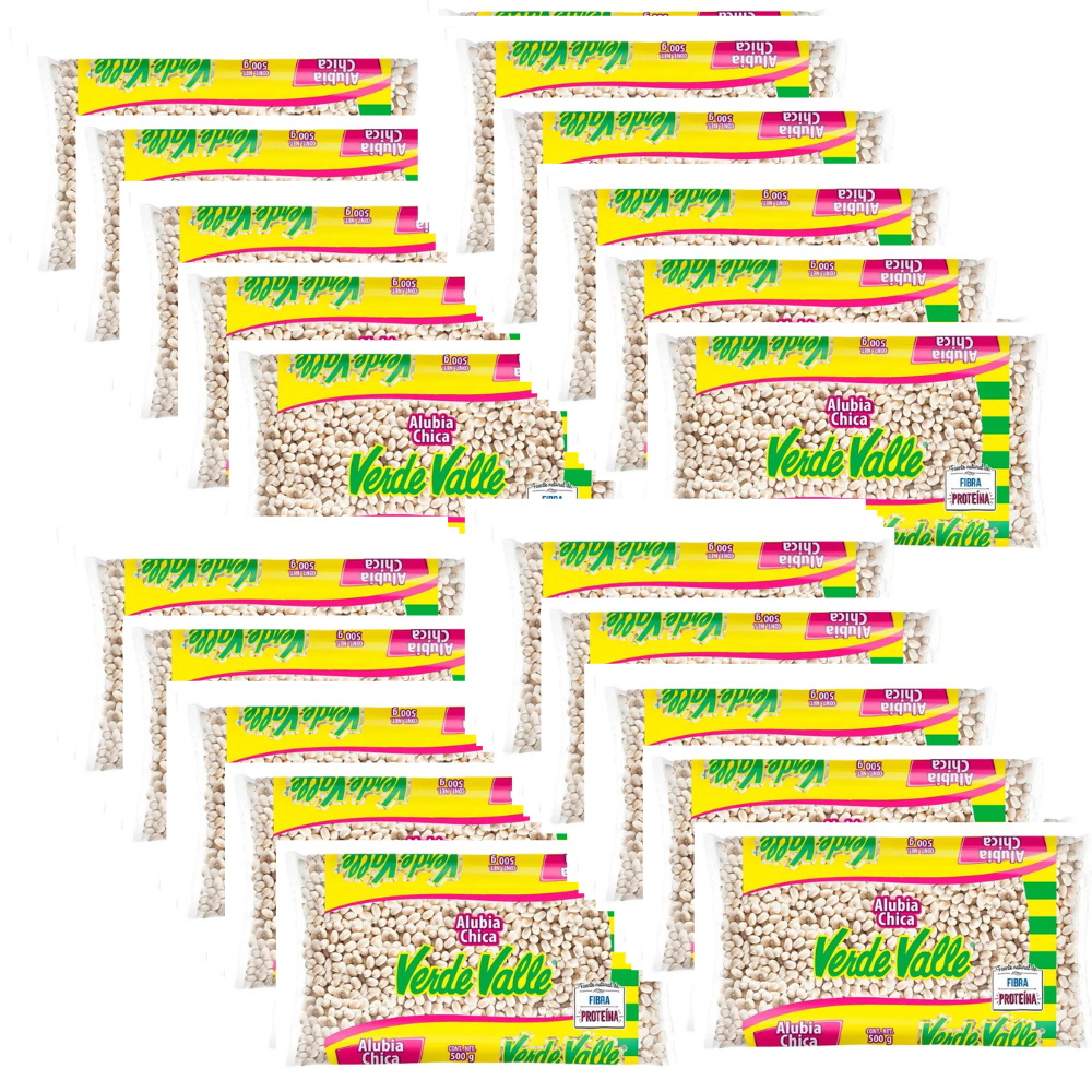 Caja de 20 piezas de 500GR c/u Alubia Chica Verde Valle