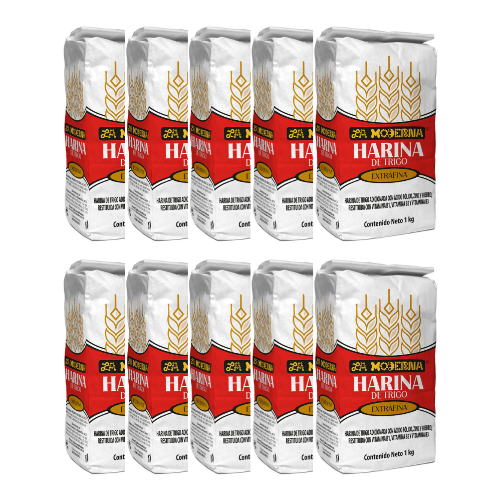 Harina De Trigo La Moderna 10pz/1kg CJ