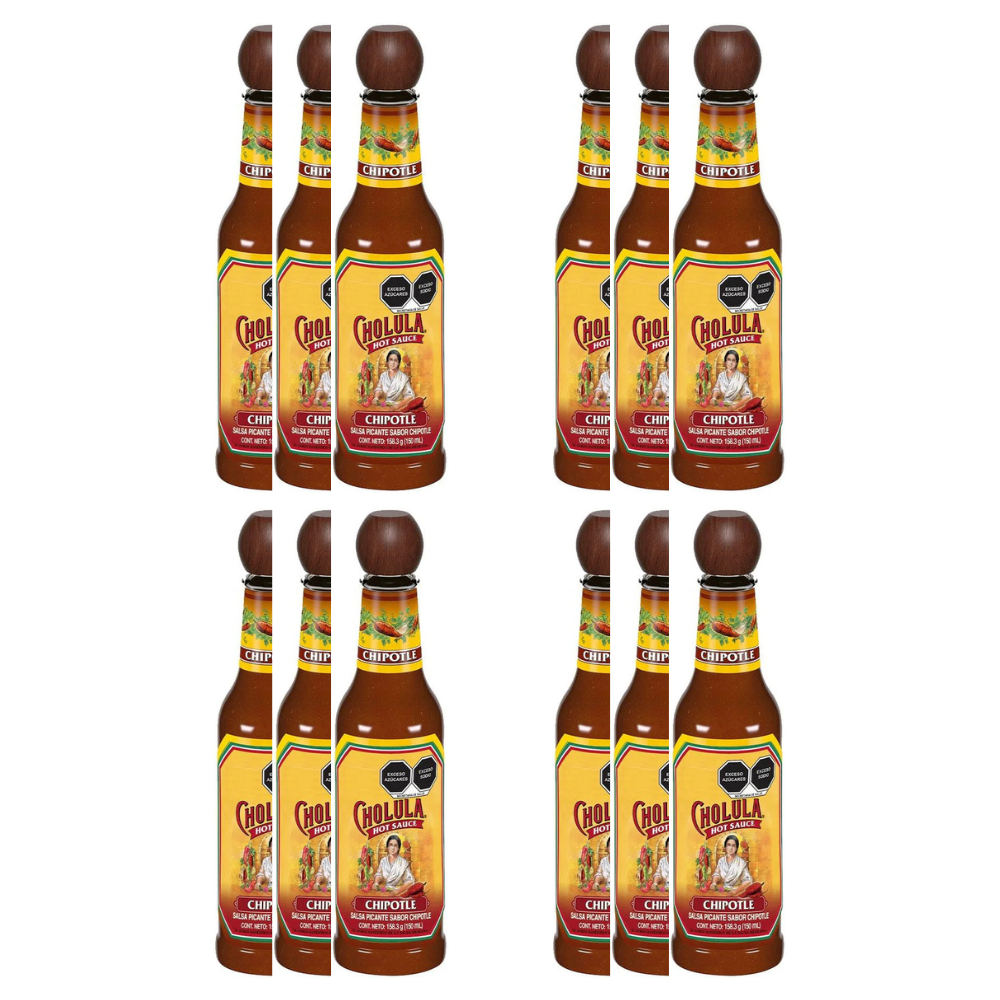 Caja de 12 Piezas de 150 ML c/u de Salsa Cholula Chipotle
