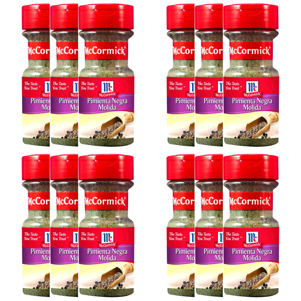 Caja de 12 Piezas de 64 GR c/u de Pimienta Negra Molida Mccormick