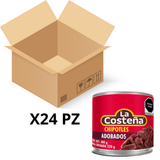 Caja de 24 Piezas de Chiles Chipotles Adobados en Lata La Costeña 380 GR c/u