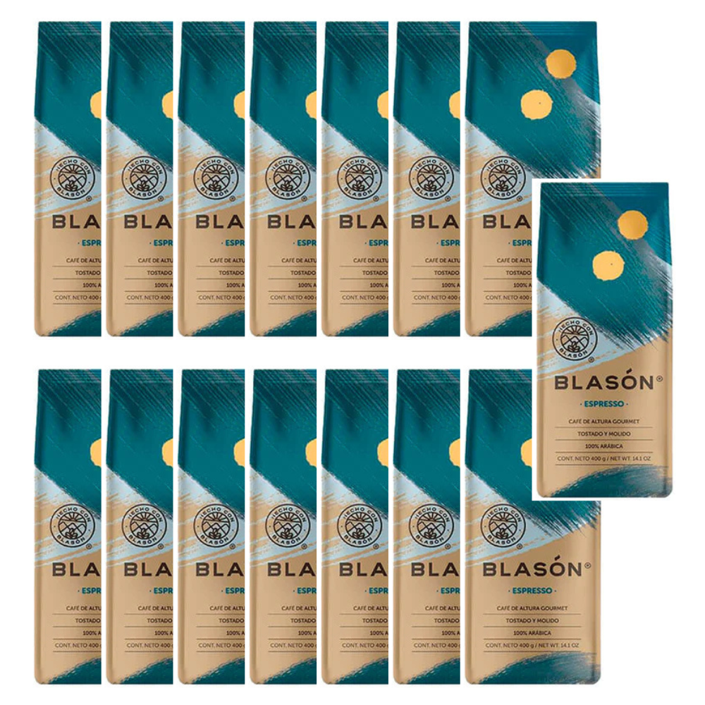 Caja de 15 Piezas de 400 GR c/u de Cafe Espresso Gourmet Blason
