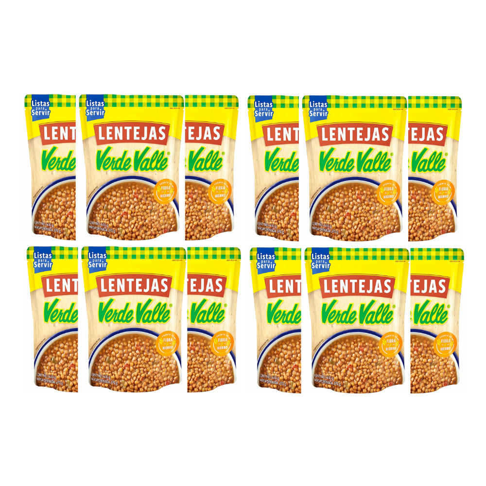 SOPA DE LENTEJA VERDE VALLE 12/430GR CJ