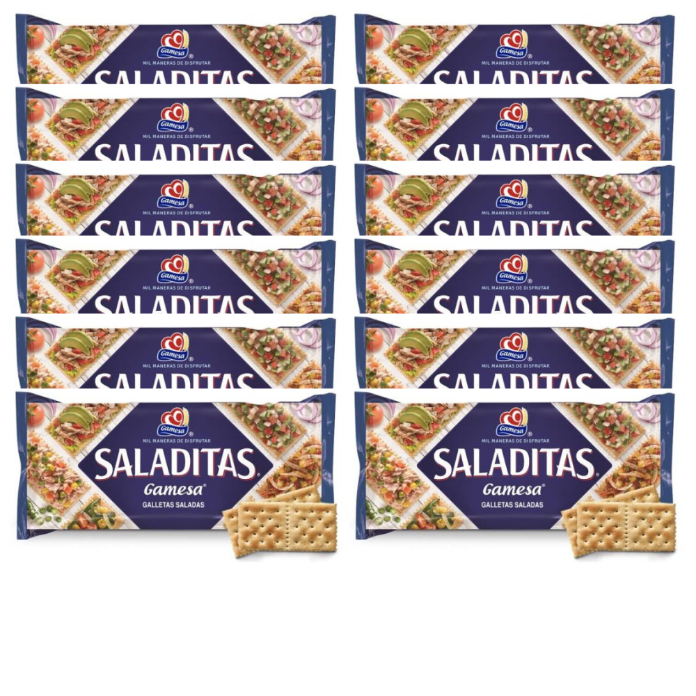 GALLETAS SALADITAS GAMESA 12/186GR CJ