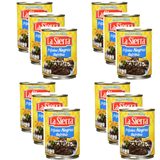 Caja de 12 Piezas de 580GR c/u de Frijoles La Sierra Negros Refritos