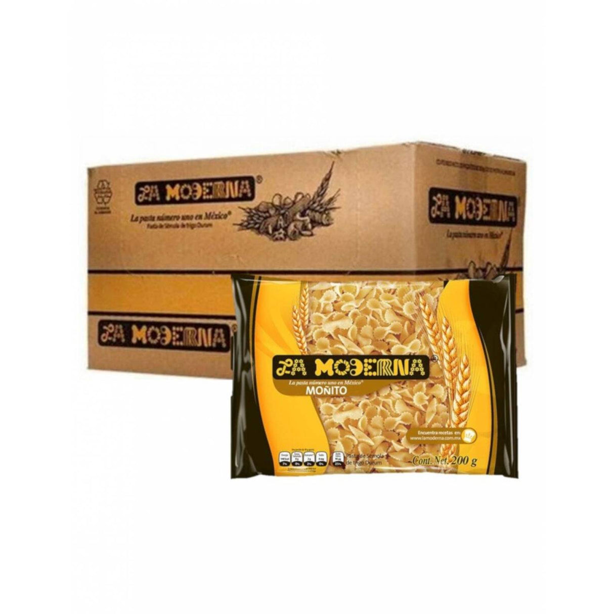 Caja de 20 Piezas de 200 GR c/u Sopa La Moderna Moñito