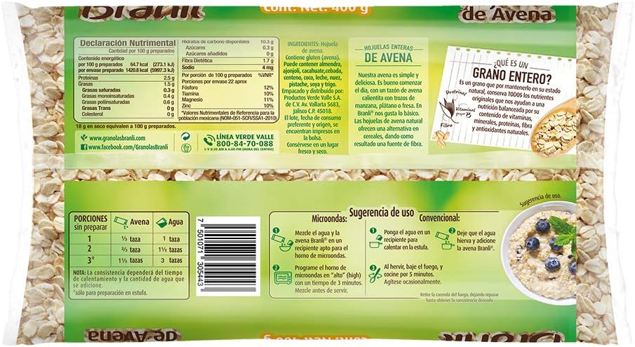 AVENA NATURAL BRANLI 24/400GR CJ